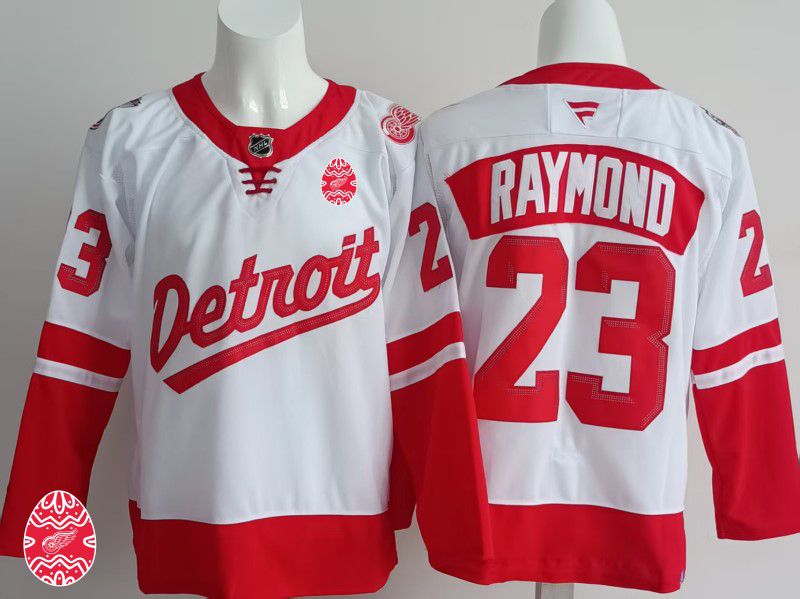 Men Detroit Red Wings #23 Raymond White 2025 Fanatics Home Premium NHL Jersey style 3